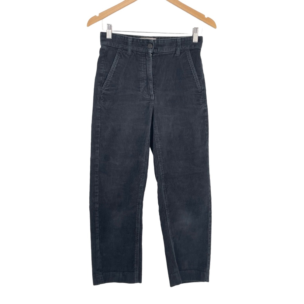 Everlane Women's High Waisted Slate Grey Quiet Luxury Cropped NormCore Cords 00 - Picture 1 of 10